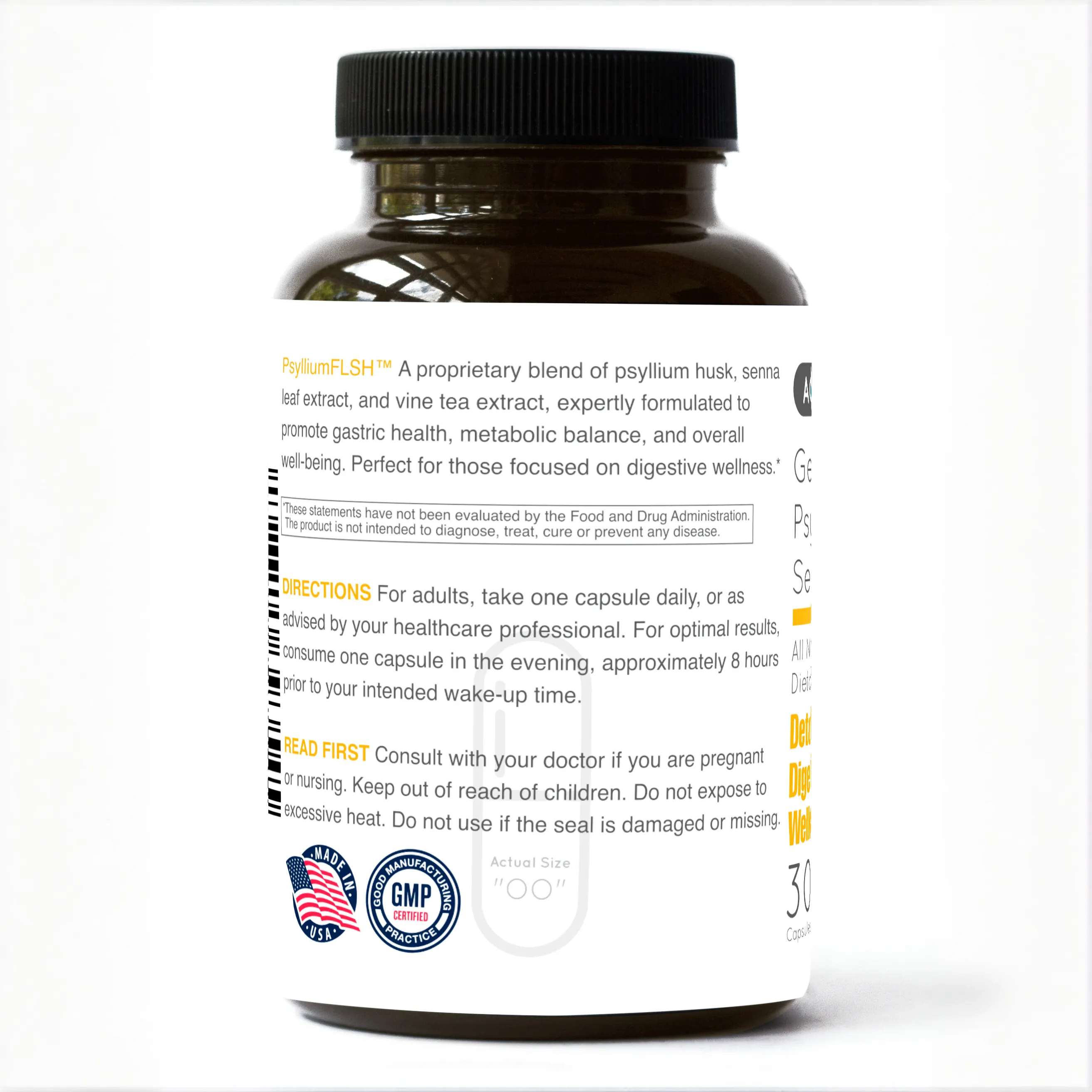 BioLife Gentle Cleanse — Psyllium & Enzymes 30 Caps