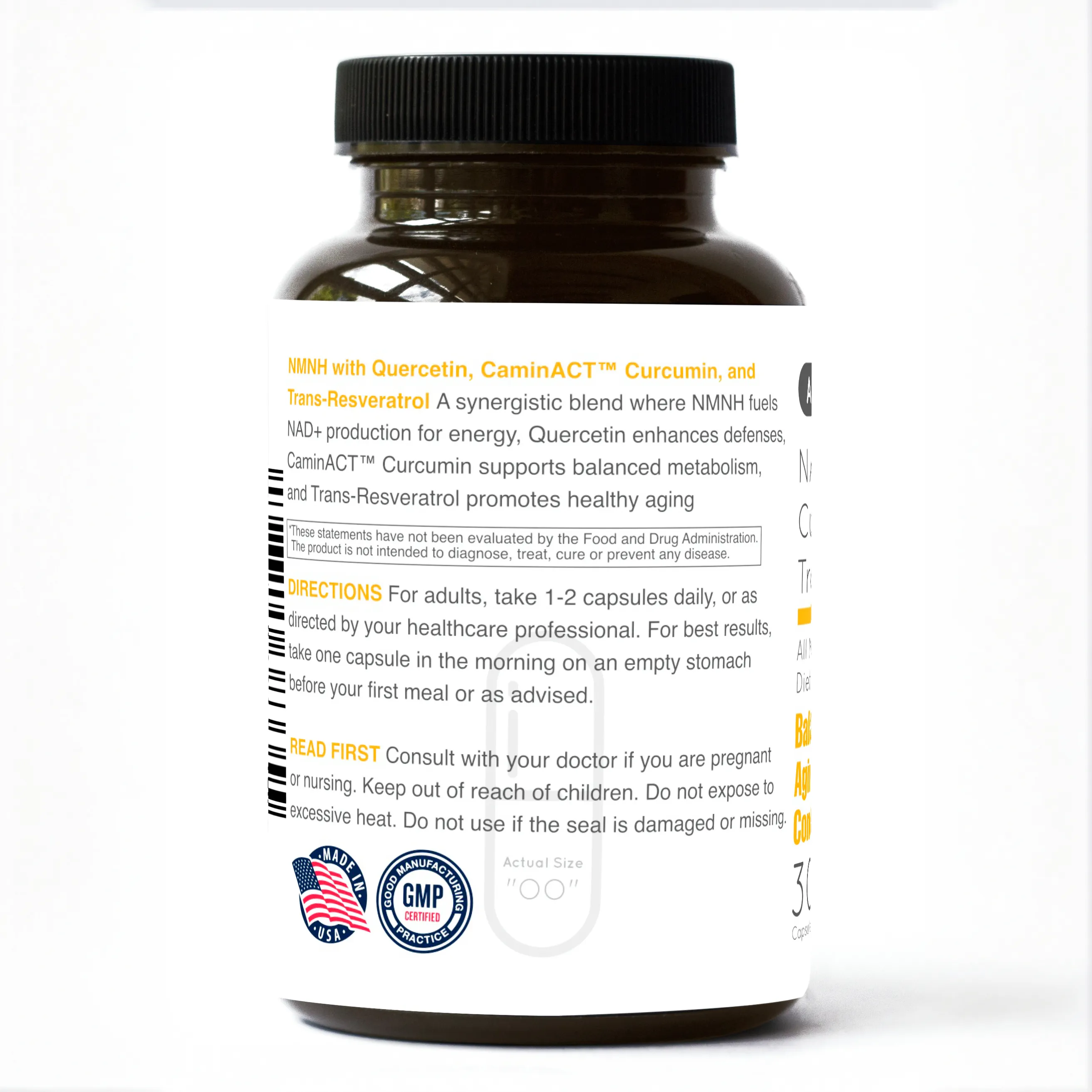 BioLife NAD+ with Quercetin, Curcumin, Trans-Resveratrol